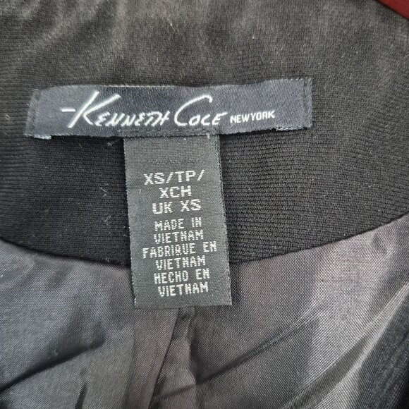 Kenneth Cole Womens XS Green Open Front Blazer With Asymmetric Hem - Picture 3 of 7